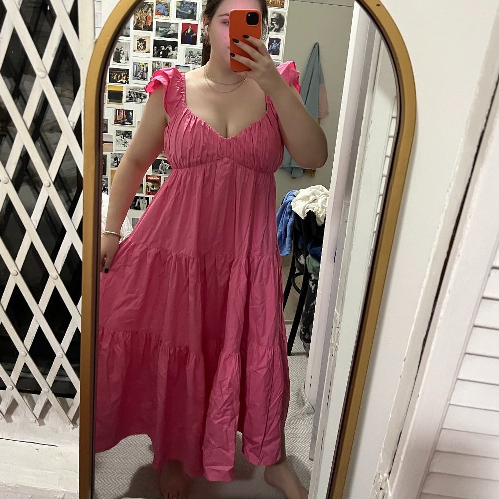 Abercrombie & Fitch Pink Sleeveless Maxi Dress L